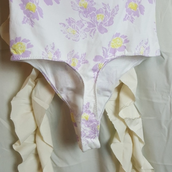 NWT Free People So Much off the Shoulder Bodysuit XS Floral - Picture 4 of 8